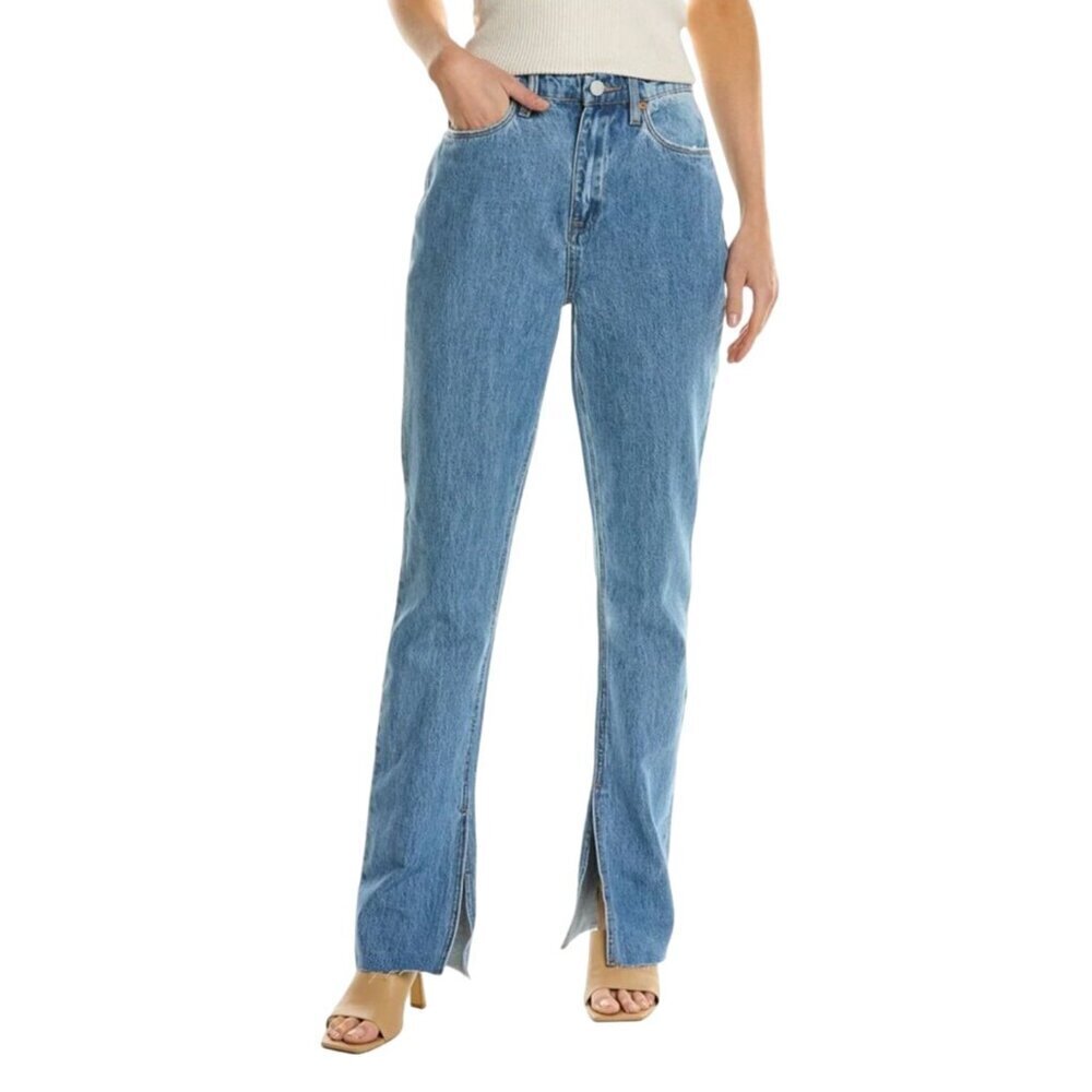 BLANKNYC The Cooper Long Slim Straight Size 29 High‎ Rise Split Hem Jean
